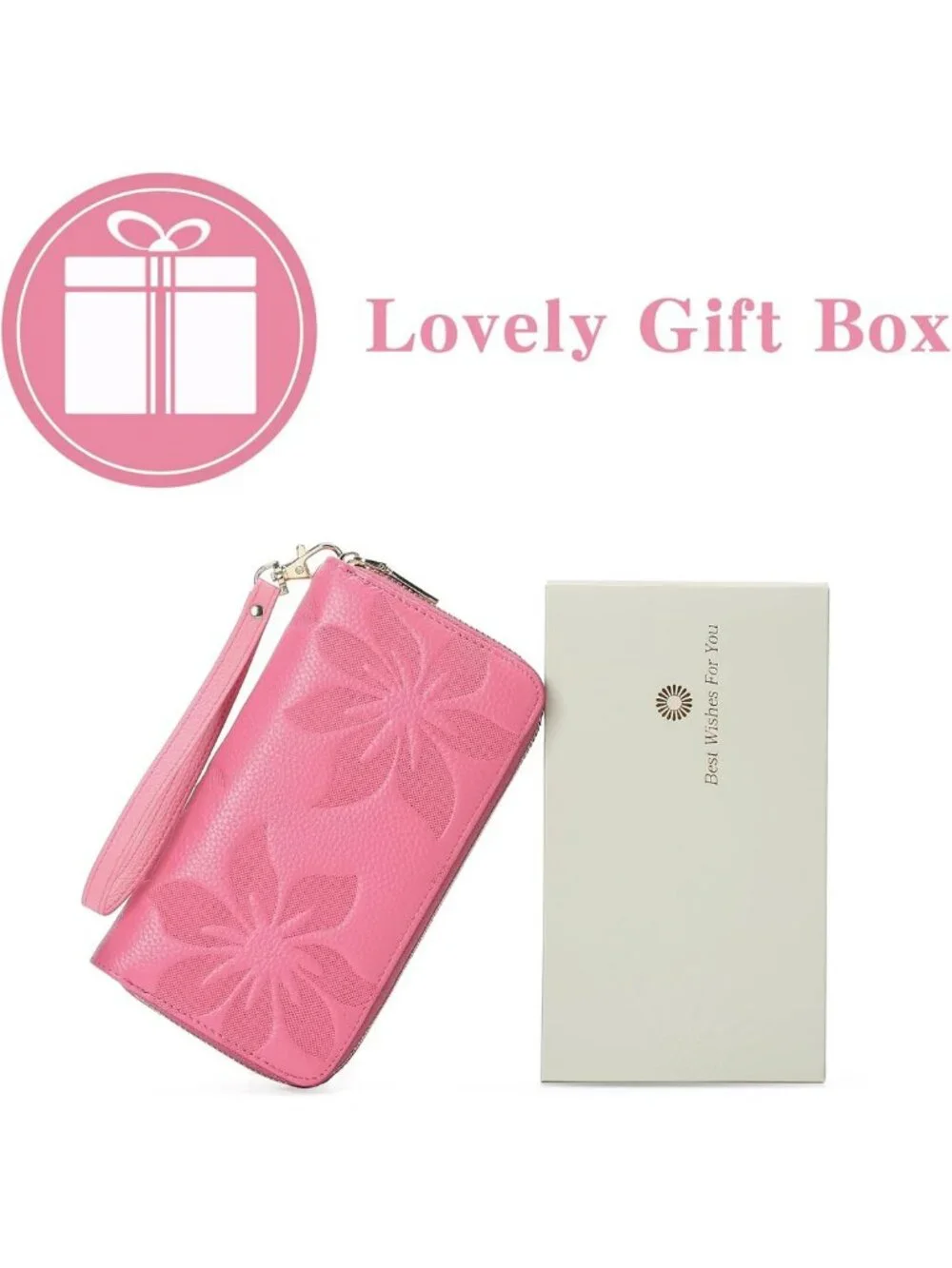 Large Capacity RFID Blocking Leather Wallet | Double Zip Card & Phone Holder